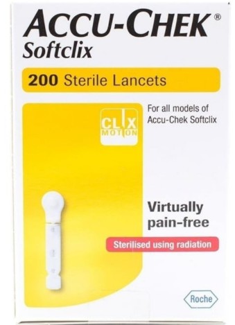 ACCU-CHEK SOFTCLIX 28G 200 LANCETS